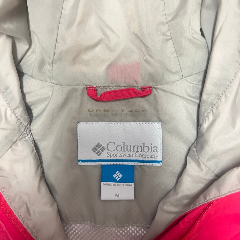 Columbia Women’s Omni-Tech Packable Rain Jacket – Pink, Size M - Picture 2 of 8